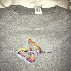 Levi Strauss & Co vintage grey butterfly baby tee